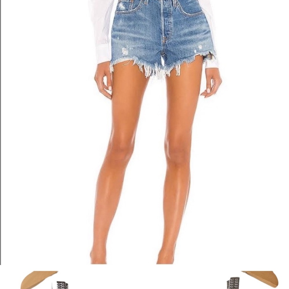 Levi’s Premium 501 Denim Distressed Shorts Sz 27